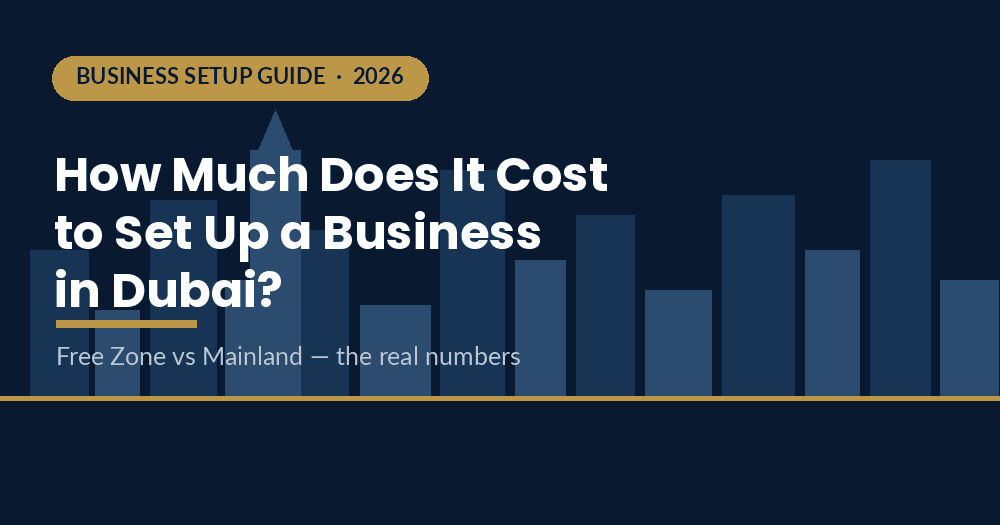 How much does it cost to set up a business in Dubai in 2026 — free zone vs mainland